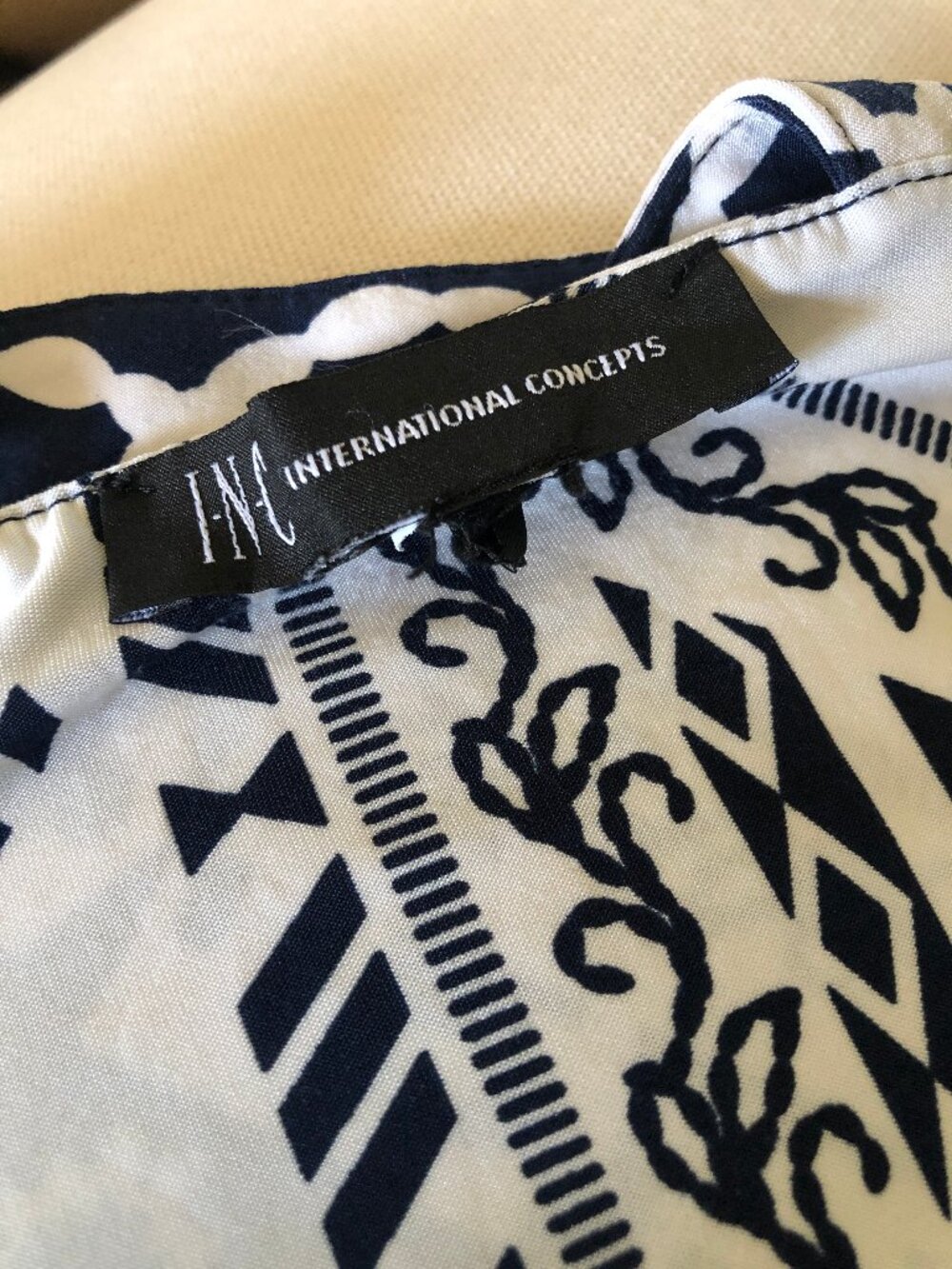 INC International Concepts High Low Stretchy Summer Scarf Style Dress, Size 2 - Picture 8 of 8